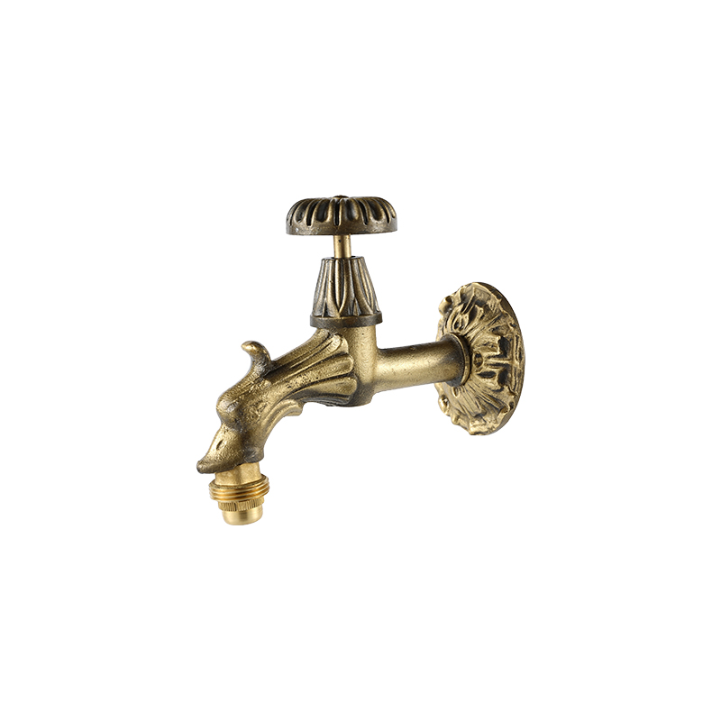 Siri Faucet Seni 3009 gangsaYT3009 warna tembaga purba, naga, pemegang bulat1/2"